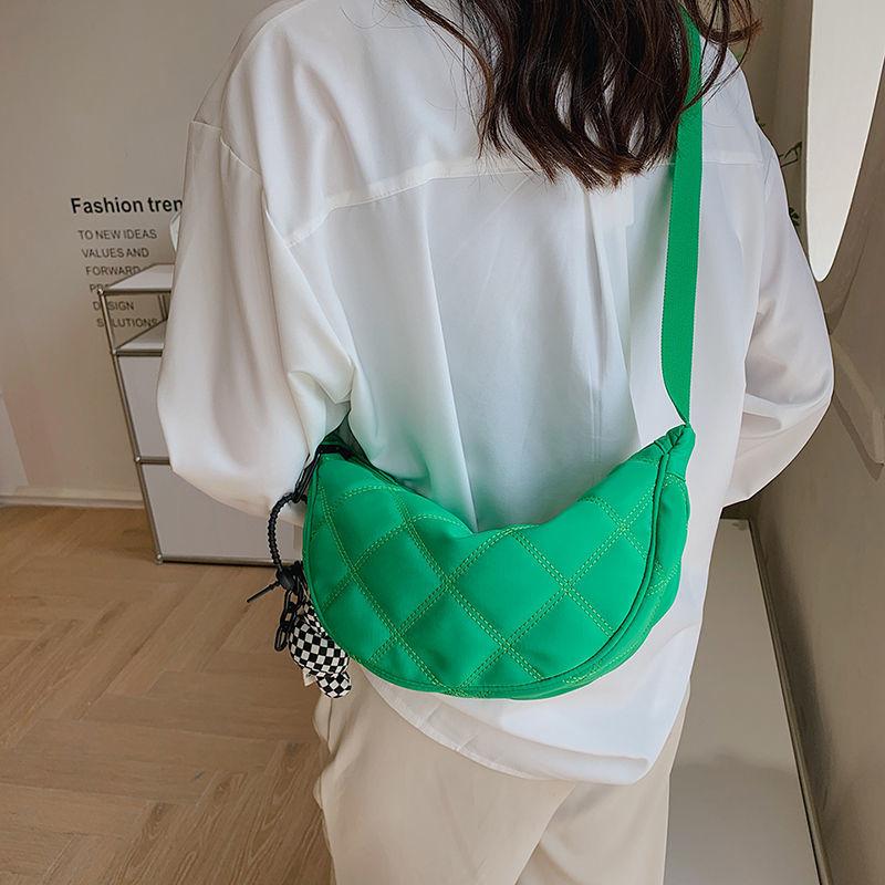 High-Grade Bag for Women 2024 Spring and Summer New Trendy Fashion Special-Interest Rhombus Shoulder Messenger Bag Dumpling Bag Commuter Women's Bag