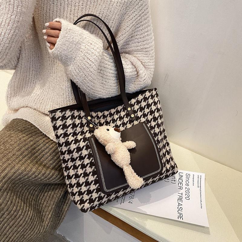 Ladies tote bag large bag net red bag female 2024 new trendy large-capacity canvas bag shoulder bag