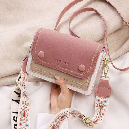 New Korean Version Women's Shoulder Bag Casual Versatile Crossbody Bag Small Bag Sweet Women's Bag Fashionable Small Square Bag Trend