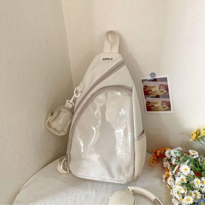 2024 New Casual Sports One-Shoulder Girl Male Fashion Brand Cute Large-Capacity Crossbody Bag Girl Chest Bag Harajuku Travel Bag