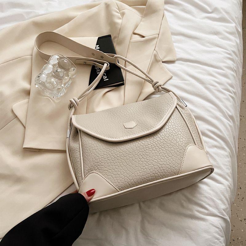 High Quality Retro Large Bag for Women 2024 New Fashionable Soft Leather Small Square Bag for Spring and Summer Versatile Single Shoulder Underarm Bag