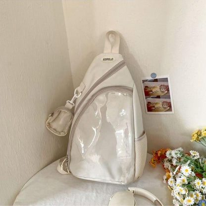 2024 New Casual Sports One-Shoulder Girl Male Fashion Brand Cute Large-Capacity Crossbody Bag Girl Chest Bag Harajuku Travel Bag