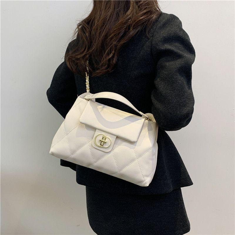 Diamond Style Tote Bag Women's 2024 New High-Grade Chain Shoulder Large Capacity Versatile Crossbody Commuter