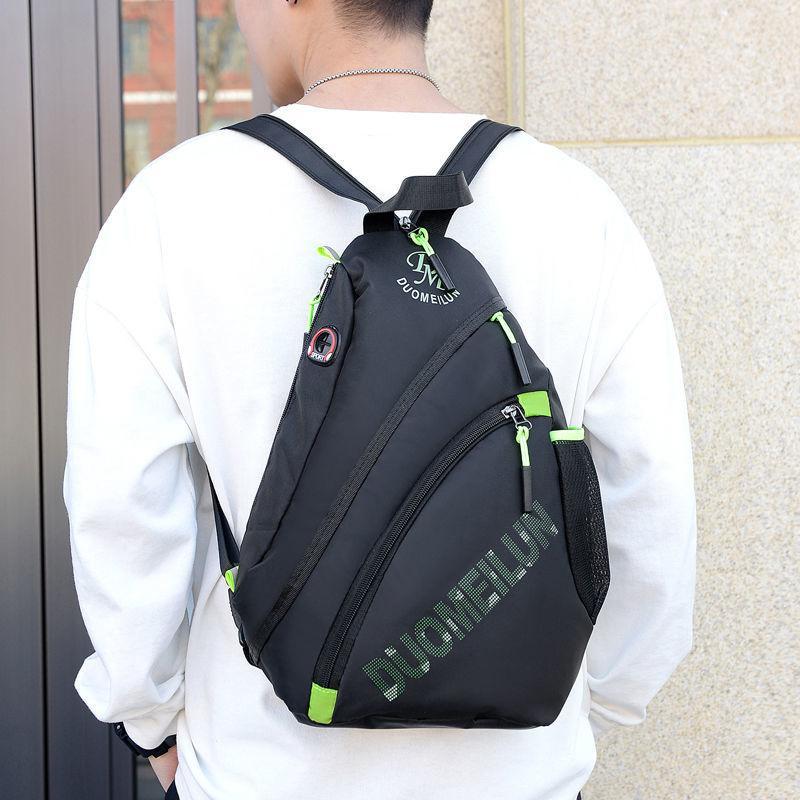 Backpack Men's Small Backpack Men's Multi-Functional Messenger Bag Large Capacity Casual Cool Portable Outdoor Small Backpack Fashion