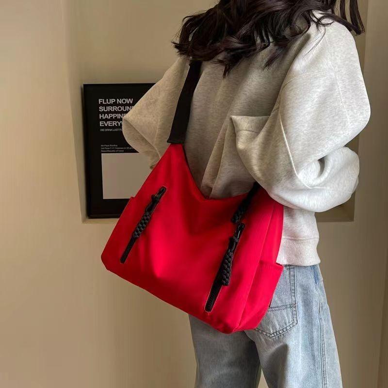 High Quality Large Capacity Crossbody Bag Female 2024 New Bags Female College Student Pure Color All-Matching Commuter Leisure Bag