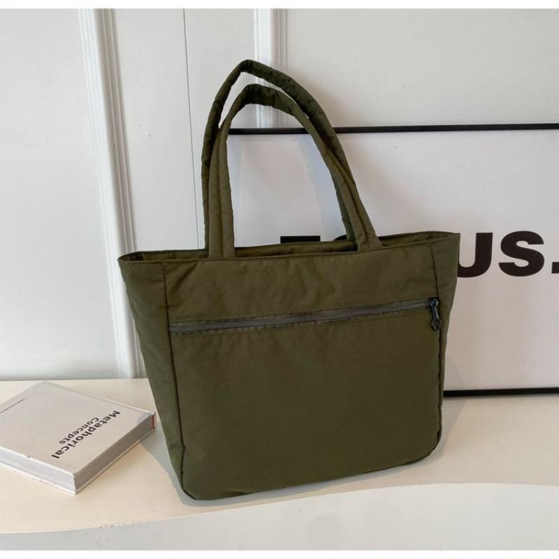 Large Capacity Casual Canvas Bag Women 2024 New Autumn and Winter Simplicity All-Match Shoulder Bag Lazy Commuter Tote