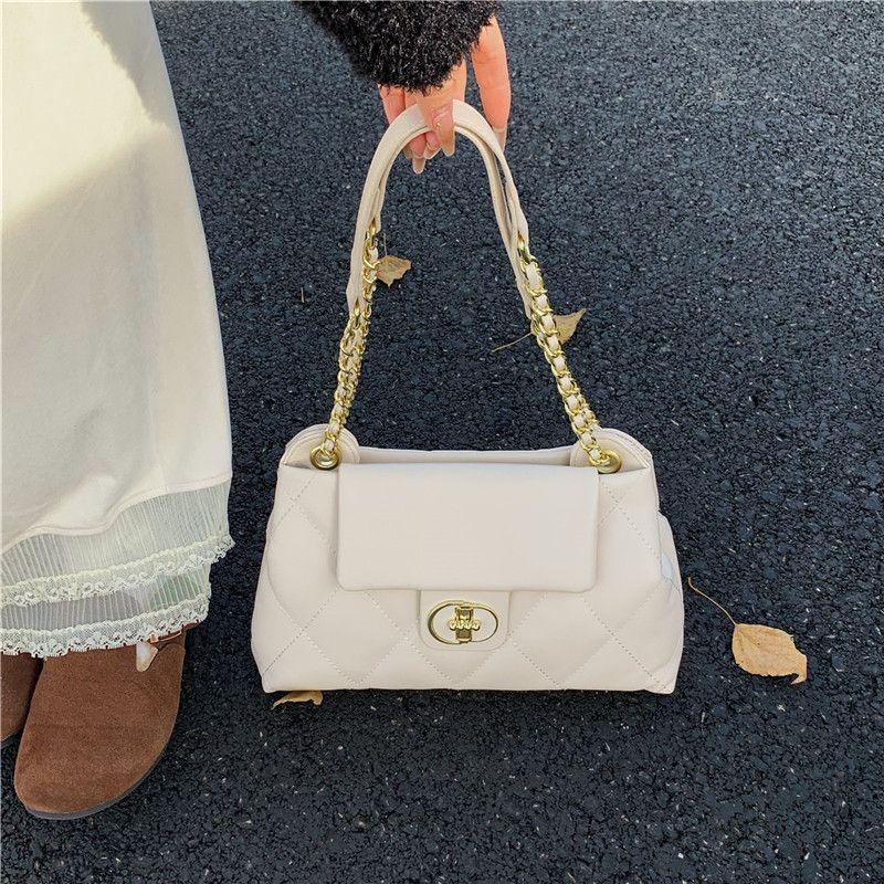 Diamond Style Tote Bag Women's 2024 New High-Grade Chain Shoulder Large Capacity Versatile Crossbody Commuter