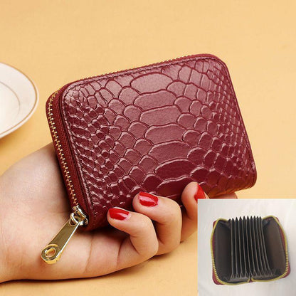 2024 New Fashion PU Pickup Bag Women's Leisure Simple Card Case Small and Large Capacity Multiple Card Positions Men's and Women's Bank Card Case