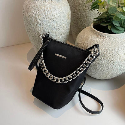 Nylon Simple Crossbody Bag Women's 2024 New Good-looking French Fashion All-Match Chain Shoulder Bag female