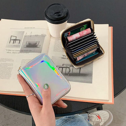 Laser Card Holder Female Multiple Card Slots Large Capacity 2024 New Exquisite High-End Bank Card Storage Card Holder Small Card Holder