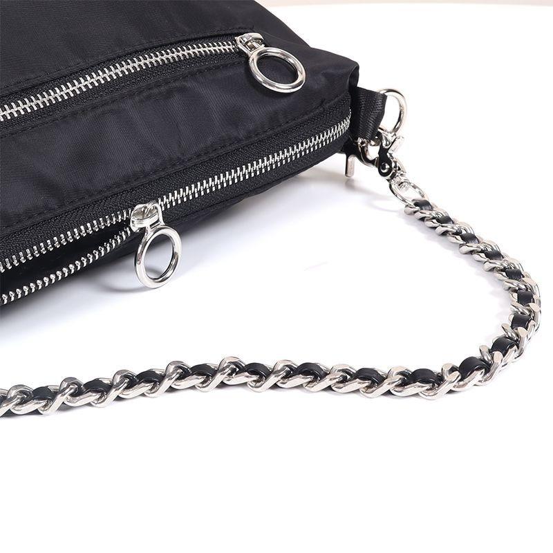 Crossbody Small Bag Women's Special-Interest Design Chain Small Square Bag Advanced Texture Fashion All-Match Shoulder Underarm Canvas Bag