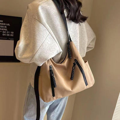 High Quality Large Capacity Crossbody Bag Female 2024 New Bags Female College Student Pure Color All-Matching Commuter Leisure Bag