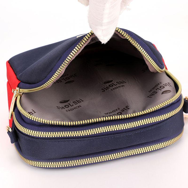 Mobile Phone Bag Coin Purse Oxford Cloth Crossbody Bag Female Waterproof Nylon Multi-Layer Messenger Bag Female High-End Canvas Bag Stylish Bag