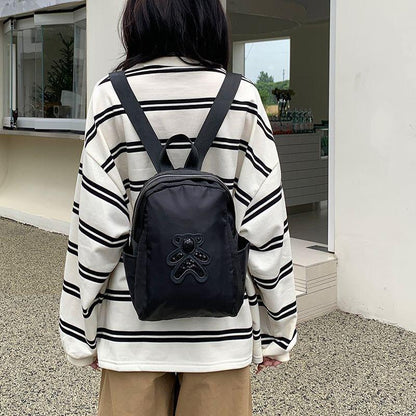 Backpack Women's 2024 New Travel Oxford Cloth Small Backpack Women's Versatile Fashion Canvas Small Book Bag female