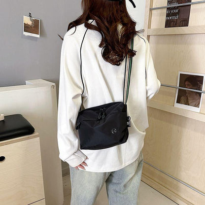 Women's Messenger Bag 2024 New Tang Style Colorful Fashion Trendy Versatile Canvas Bag Lightweight Small Shoulder Bag Dumpling Bag