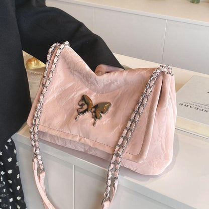 New crossbody bag Popular Bag Women's 2024 New Fashion Suede Chain Shoulder Bag Casual All-Match Tote Hobo Bag female