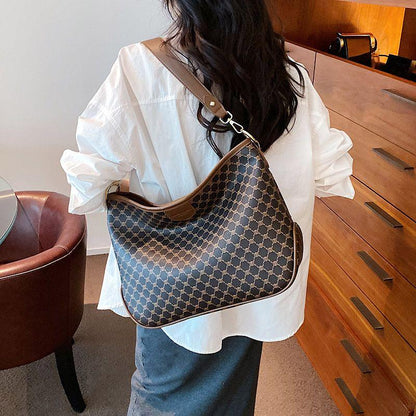 High-Grade Large Capacity Totes Minority All-Match Crossbody Bag for Women 2024 New Trendy Texture Hand-Carrying Big Shoulder Bag for Women