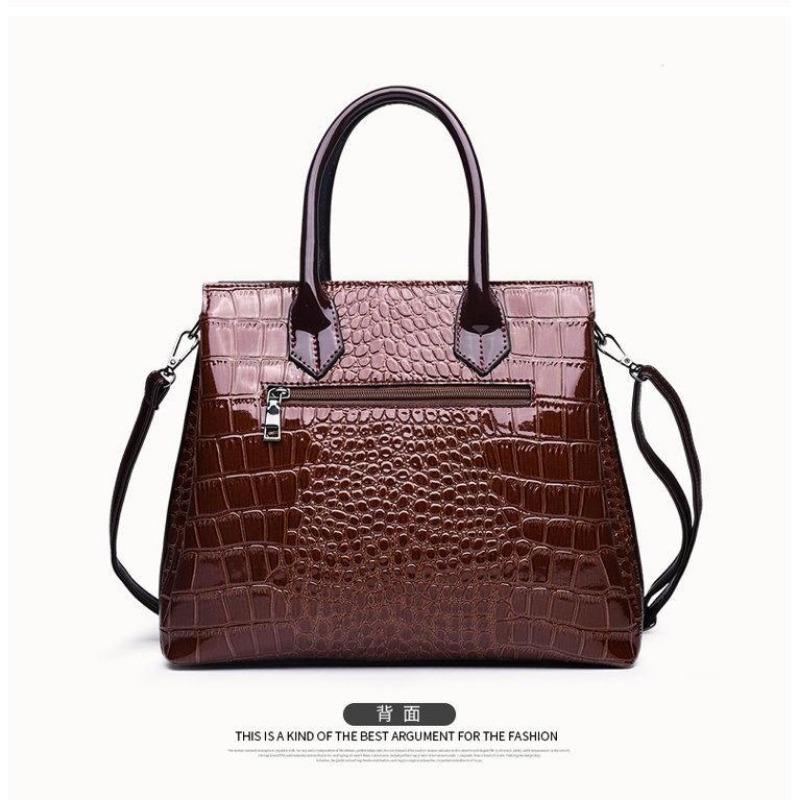 Alligator Print Handbag Women's 2024 New Temperament Wild Large Capacity Shoulder Bag European and American Fashion Trendy Women's Bag