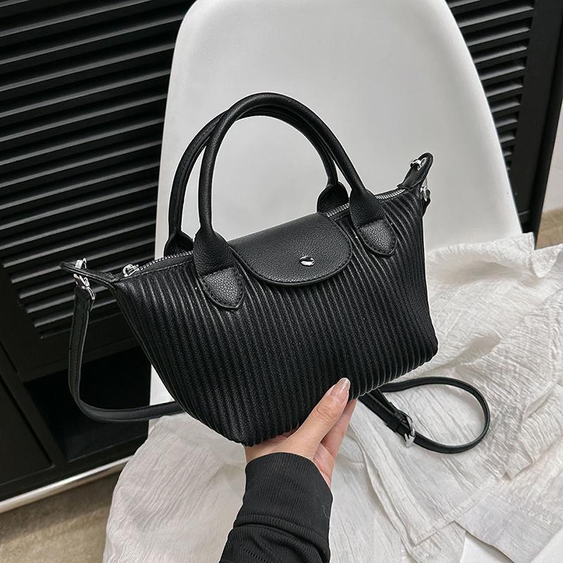 INS Super Popular Pleated Tote Bag 2024 Popular Commuter Hand-Carrying Bag Fashion All-Matching Large Shoulder Bag