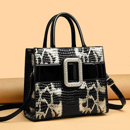 High Quality Crocodile Patterned Portable Women's Bag 2024 New Middle-aged Mom Crossbody Bag Fashion Shoulder Bag