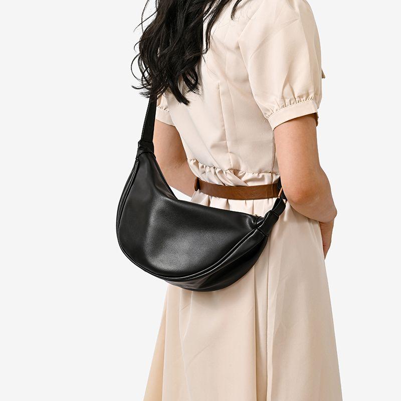 Autumn and Winter Wild High-Grade Pu Soft Leather Dumpling Bag Schoolgirl Shoulder Bag Japanese Minority Crossbody Bag Underarm Bag