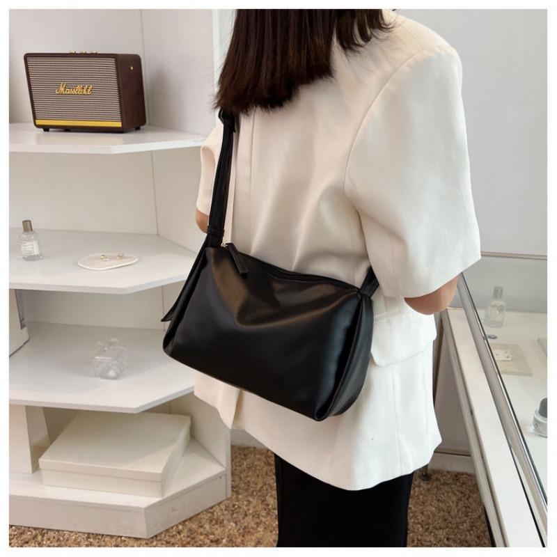 Simple Shoulder Bag Wide Shoulder Strap Messenger Bag Versatile 2024 New Fashion Summer High Sense Bag for Women