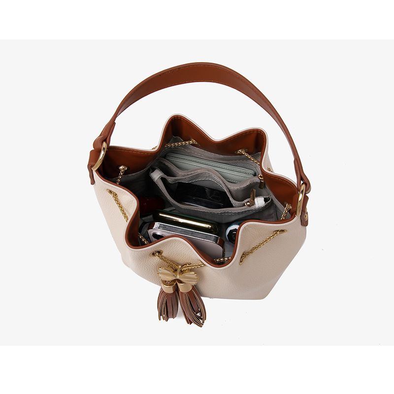 Women's Bag 2024 Spring/Summer New Fashion Trend Large Capacity Premium Feel Water Bucket Bag Single Shoulder Crossbody Handheld Women's Bag