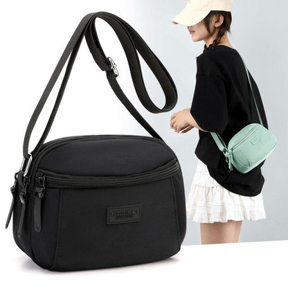 2024 New Fashion All-Match Messenger Bag for Women Summer Solid Color Casual Nylon Shoulder Bag Mini Bag for Women