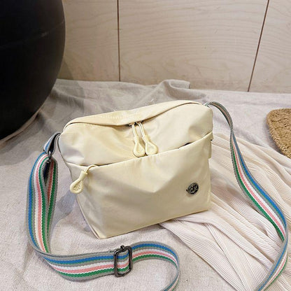 Women's Messenger Bag 2024 New Tang Style Colorful Fashion Trendy Versatile Canvas Bag Lightweight Small Shoulder Bag Dumpling Bag