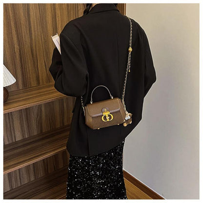 Advanced Texture Small Handbags Women's 2024 New Fashion Shoulder Messenger Bag Versatile Chain Small Square Bag