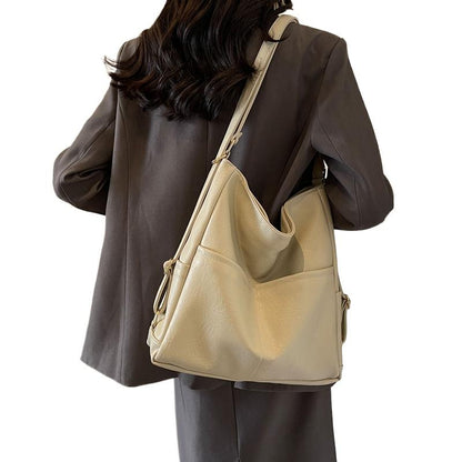 Commuter Backpack Women's High-Grade Large Capacity Shoulder Bag Popular Retro Easy Matching Tote Bag Women's Bag