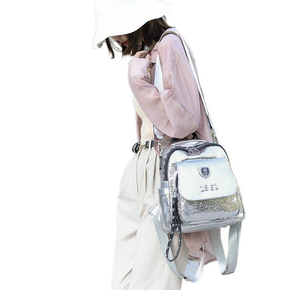 Super Fire Burst Backpack for Women 2024 New Fashionable Sequins Backpack Trendy All-Match Shoulder Bag Dual-Use Travel Bag