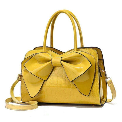 Women's Bag 2024 Autumn New Crossbody Bag Fashion Crocodile Bow Knot Handbag Simple and Trendy Mom's Bag