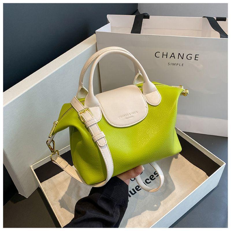 Special-Interest Design Fashion Color Contrast Soft Leather Dumpling Bag 2024 New Advanced Texture Handbag All-Match Messenger Bag for Women