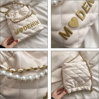 2024 New French Entry Lux Chain Bucket Bag Commuter Storage Bag Fashion All-Match Shoulder Messenger Bag Women's Bag