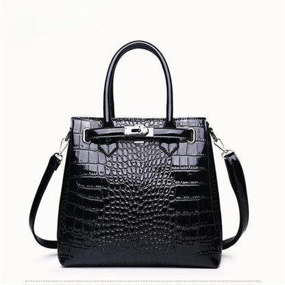 Alligator Print Handbag Women's 2024 New Temperament Wild Large Capacity Shoulder Bag European and American Fashion Trendy Women's Bag