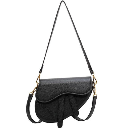 Retro Women's Bag 2024 New Fashion Spring/Summer Women's Bag Textured Shoulder Bag Versatile Crossbody Bag  Saddle Bag