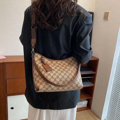 Light Luxury Minority Large Capacity One-Shoulder Crossbody Portable Tote Bag for Women 2024 New High-Grade Casual Internet Famous Recommended