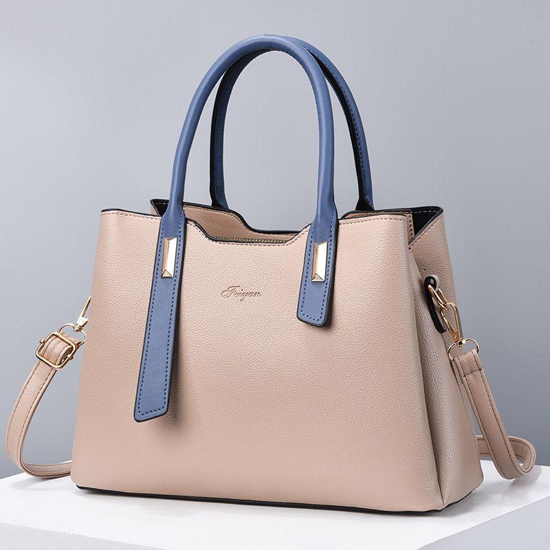 Women's Bag Fashion Light Luxury Mom's Bag 2024 New PU Simple and Magnificent Women's Handheld Shoulder Bag Tidal Crossbody Bag