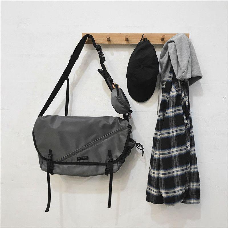 Single Shoulder Messenger Bag Men Fashion Brands Working Style Bag Student Casual Ins Harajuku Dead Flying Satchel Female Functional Messenger Bag