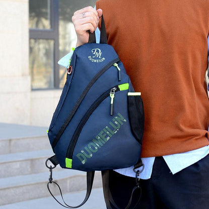 Backpack Men's Small Backpack Men's Multi-Functional Messenger Bag Large Capacity Casual Cool Portable Outdoor Small Backpack Fashion