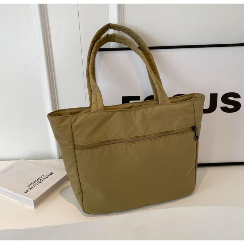 Large Capacity Casual Canvas Bag Women 2024 New Autumn and Winter Simplicity All-Match Shoulder Bag Lazy Commuter Tote