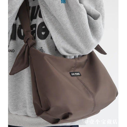 Korean Style Messenger Bag Women's Large Capacity High Sense Niche College Students Class Commuter Shoulder Bag Men's New Backpack