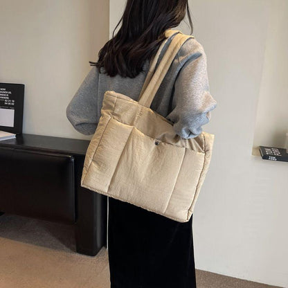 Large Capacity Community Bag 2024 Simple Bag Women's New Casual All-Match Shoulder Tote Bag Fashion Simple Women Shoulder Bag