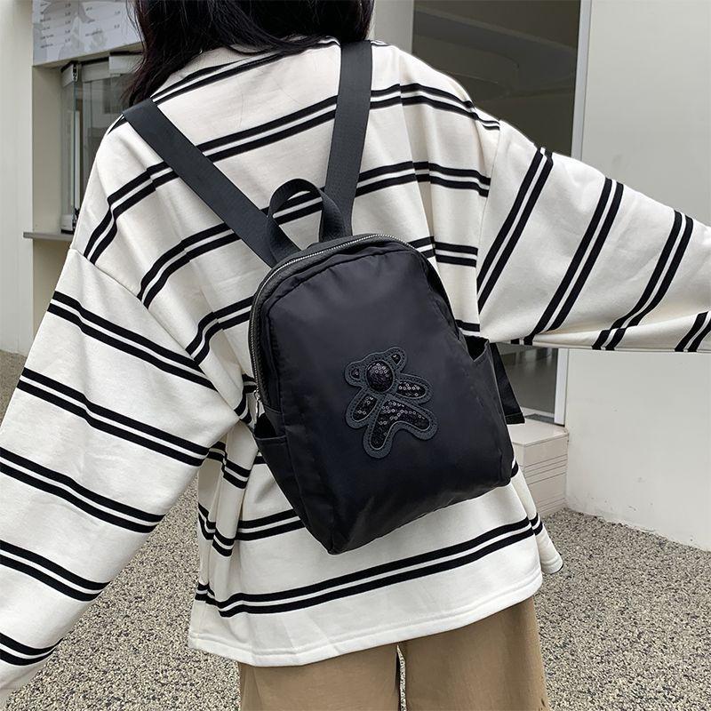 Backpack Women's 2024 New Travel Oxford Cloth Small Backpack Women's Versatile Fashion Canvas Small Book Bag female