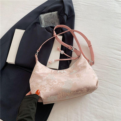 Small New Chinese Style Bag for Women 2024 New Popular Western Style All-Matching Crossbody Bag Han Chinese Clothing Shoulder Underarm Bag