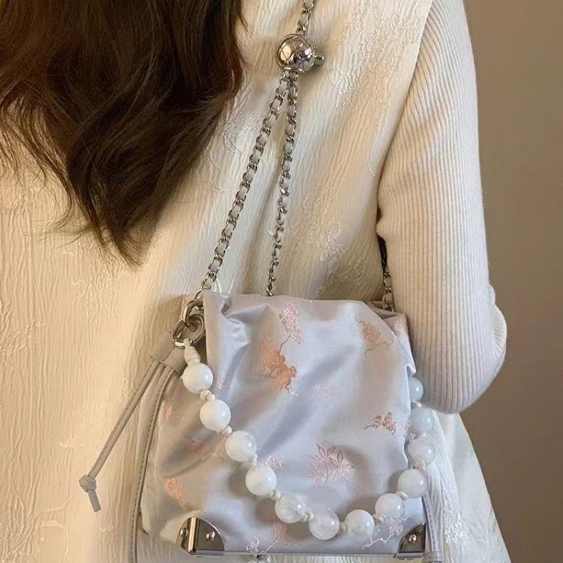 Bucket Bags Women's 2024 New Chinese Style Popular Shoulder Messenger Bag LIERSHERF Fashion Shoulder Bag Women's