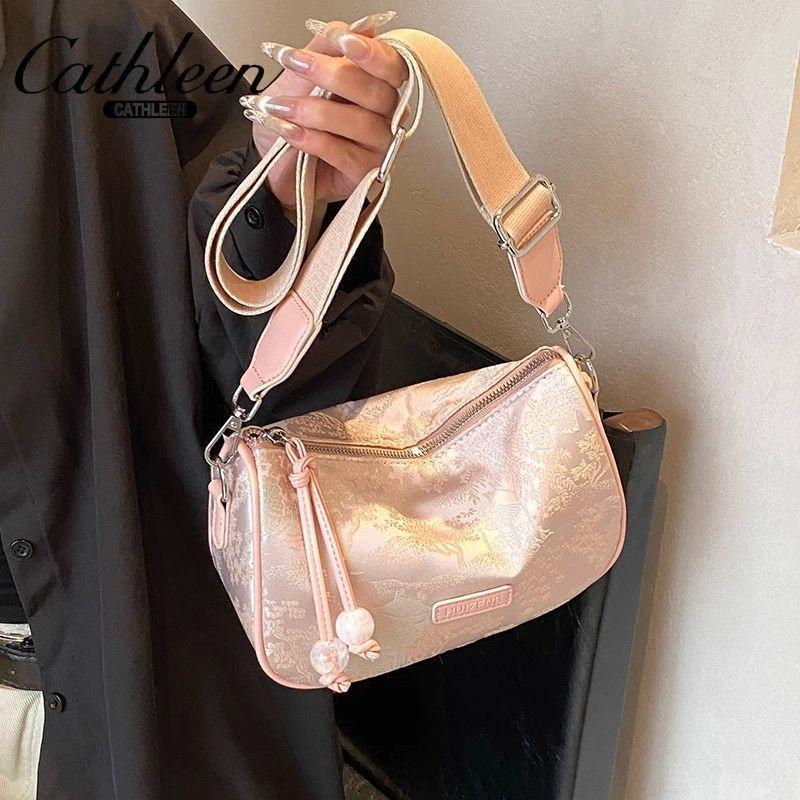 New Chinese Style Bag for Women New All-Matching Crossbody Cloth Bag Design Sense Niche Ladies Pillow Bag female