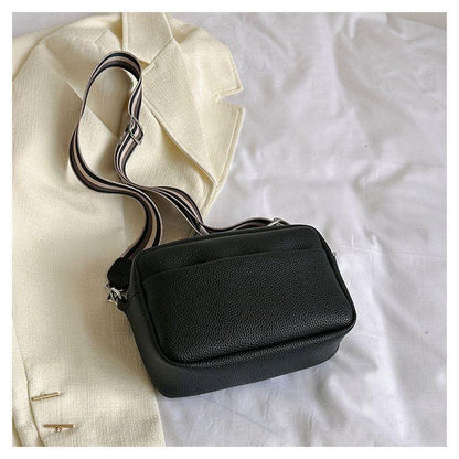 Camera Bag Good-looking Lychee Pattern Popular Crossbody Small Square Bag 2024 New Wide Shoulder Strap All-Match Casual Shoulder Bag