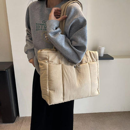 Large Capacity Community Bag 2024 Simple Bag Women's New Casual All-Match Shoulder Tote Bag Fashion Simple Women Shoulder Bag